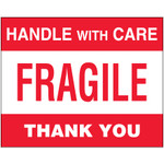 8 x 10" - "Fragile - Handle With Care" Labels - 250/Roll