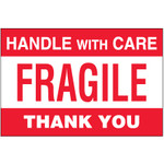 4 x 6" - "Fragile - Handle With Care" Labels - 500/Roll