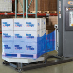 20" x 80 Gauge x 6000' Blue Cast Machine Stretch Film - 1/Case