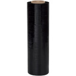 18'' x 59 Gauge x 1500' Opaque Black Hand Stretch Film - 4/Case