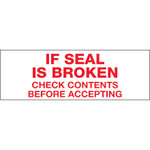 2" x 110 yds. - "If Seal Is Broken..." (6 Pack) Tape Logic® Messaged Carton Sealing Tape - 6/Case