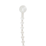 11" Beaded Releasable Security Tie - Natural - 1000/Case