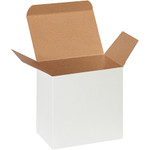 6 x 4 x 6" White Reverse Tuck Folding Cartons - 200/Case
