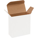 3 5/16 x 1 1/2 x 3 5/16" White Reverse Tuck Folding Cartons - 1000/Case