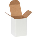 2 x 2 x 3" White Reverse Tuck Folding Cartons - 1000/Case