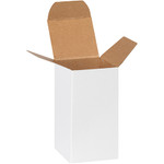 2 x 2 x 4" White Reverse Tuck Folding Cartons - 1000/Case