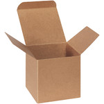 4 x 4 x 4" Kraft Reverse Tuck Folding Cartons - 250/Case