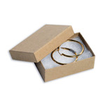 3 1/16 x 2 1/8 x 1" Kraft Jewelry Boxes - 100/Case
