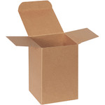 4 x 4 x 6" Kraft Reverse Tuck Folding Cartons - 250/Case