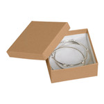 3 1/2 x 3 1/2 x 1 1/2" Kraft Jewelry Boxes - 100/Case