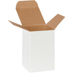 2 1/2 x 2 1/2 x 4" White Reverse Tuck Folding Cartons - 500/Case