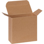 4 1/2 x 1 7/8 x 4 1/2" Kraft Reverse Tuck Folding Cartons - 250/Case