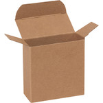 3 x 1 5/16 x 3" Kraft Reverse Tuck Folding Cartons - 1000/Case