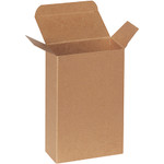4 5/8 x 2 3/8 x 7 5/16" Kraft Reverse Tuck Folding Cartons - 250/Case