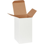 4 x 4 x 8" White Reverse Tuck Folding Cartons - 250/Case