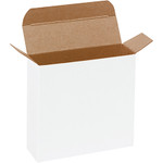 4 1/4 x 1 1/4 x 4 1/4" White Reverse Tuck Folding Cartons - 500/Case