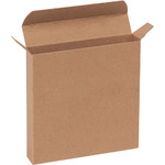 5 1/4 x 1 x 5 1/4" Kraft Reverse Tuck Folding Cartons - 250/Case