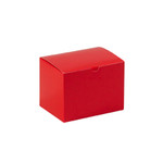 6 x 4 1/2 x 4 1/2" Holiday Red Gift Boxes - 100/Case