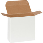4 1/2 x 1 7/8 x 4 1/2" White Reverse Tuck Folding Cartons - 250/Case