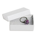 2 1/2 x 1 1/2 x 7/8" White Jewelry Boxes - 100/Case