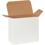 5 1/4 x 2 1/4 x 5 1/4" White Reverse Tuck Folding Cartons - 250/Case