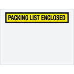 4 1/2 x 6"  Yellow "Packing List Enclosed" Envelopes -- 1000/Case