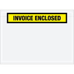 7 1/2 x 5 1/2" Yellow "Invoice Enclosed" Envelopes - 1000/Case