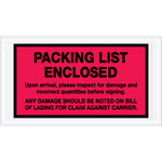 5 1/2 x 10" Red "Packing List Enclosed" Envelopes - 1000/Case