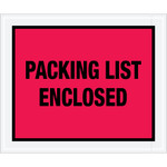 10 x 12" Red "Packing List Enclosed" Envelopes -- 500/Case