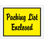 4 1/2 x 6" Yellow "Packing List Enclosed" Envelopes -- 1000/Case