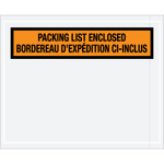 4 1/2 x 5 1/2" Bilingual Packing List Envelopes English/French - 1000/Case