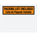 7 1/2 x 5 1/2" Bilingual Packing List Envelopes English/Spanish - 1000/Case