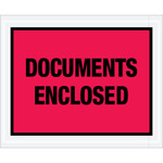 4 1/2 x 5 1/2" Red "Documents Enclosed" Envelopes - 1000/Case