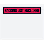 7 x 5 1/2" Red "Packing List Enclosed" Envelopes - 1000/Case