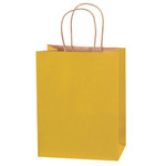 8 x 4 1/2 x 10 1/4" Yellow Tinted Shopping Bags - 250/Case