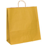 18 x 7 x 18 3/4" Yellow Tinted Shopping Bags - 200/Case