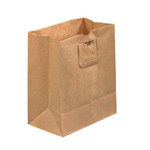 12 x 7 x 14" Flat Handle Grocery Bags - 300/Case