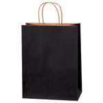 10 x 5 x 13" Black Tinted Shopping Bags - 250/Case