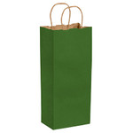 5 1/2 x 3 1/4 x 13" Green Tinted Shopping Bags - 250/Case