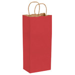 5 1/2 x 3 1/4 x 13" Red Tinted Shopping Bags - 250/Case