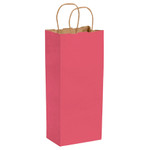 5 1/2 x 3 1/4 x 13" Pink Tinted Shopping Bags - 250/Case