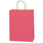 10 x 5 x 13" Pink Tinted Shopping Bags - 250/Case