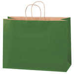 16 x 6 x 12" Green Tinted Shopping Bags - 250/Case