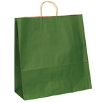 18 x 7 x 18 3/4" Green Tinted Shopping Bags - 200/Case