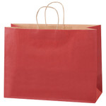16 x 6 x 12" Red Tinted Shopping Bags - 250/Case