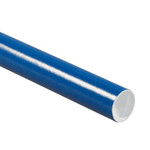 2 x 6" Blue Tubes with Caps - 50/Case