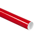 2 x 18" Red Tubes with Caps - 50/Case