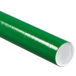 3 x 24" Green Tubes with Caps - 24/Case