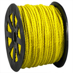1/4", 1,150 lb, Yellow Twisted Polypropylene Rope - 600'/Coil