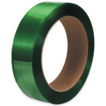 1/2" x 7200' - 16 x 6" Core Polyester Strapping - Smooth - Green - 1/Coil